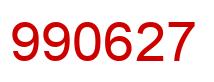 Number 990627 red image