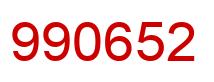 Number 990652 red image