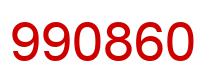Number 990860 red image