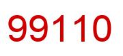 Number 99110 red image
