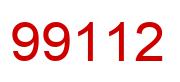 Number 99112 red image