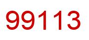 Number 99113 red image