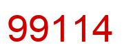 Number 99114 red image