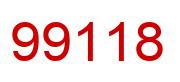 Number 99118 red image
