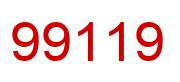 Number 99119 red image