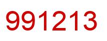 Number 991213 red image