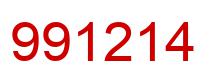 Number 991214 red image