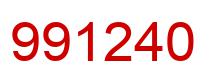 Number 991240 red image
