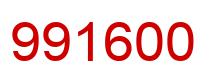 Number 991600 red image