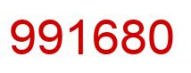 Number 991680 red image