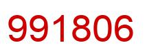 Number 991806 red image