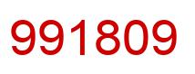 Number 991809 red image