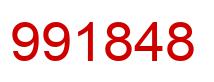 Number 991848 red image