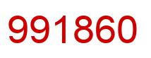 Number 991860 red image