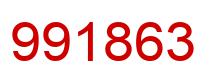 Number 991863 red image