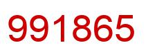Number 991865 red image