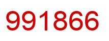 Number 991866 red image