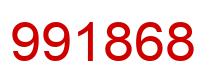 Number 991868 red image