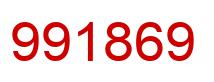 Number 991869 red image