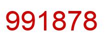 Number 991878 red image