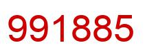 Number 991885 red image
