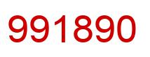 Number 991890 red image