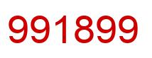 Number 991899 red image