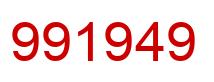 Number 991949 red image