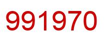 Number 991970 red image