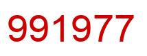 Number 991977 red image