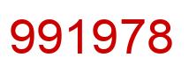 Number 991978 red image