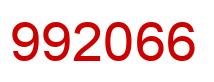 Number 992066 red image