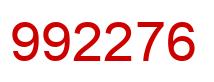 Number 992276 red image