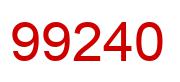 Number 99240 red image