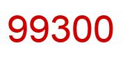 Number 99300 red image