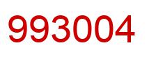 Number 993004 red image