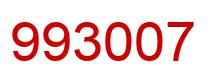 Number 993007 red image