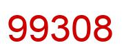 Number 99308 red image