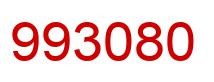 Number 993080 red image