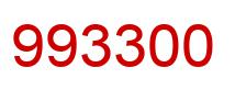 Number 993300 red image