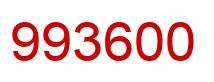 Number 993600 red image