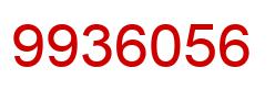 Number 9936056 red image