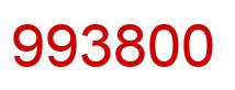 Number 993800 red image