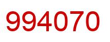 Number 994070 red image