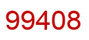 Number 99408 red image