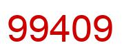 Number 99409 red image