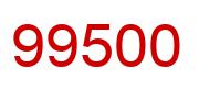Number 99500 red image