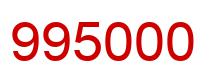 Number 995000 red image