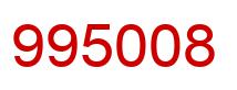 Number 995008 red image