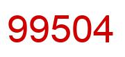 Number 99504 red image